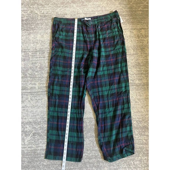 Men’s Old Navy Plaid Sweat Sleep Pajama Pants Size XXXL Green And Blue Q5 - Picture 6 of 7